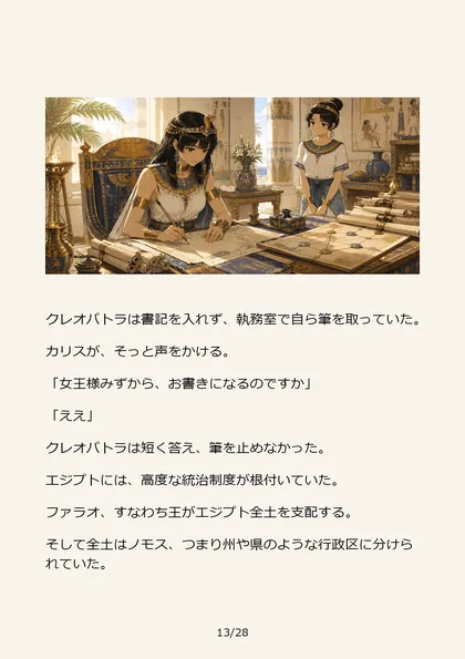 挿絵小説 ファラオ クレオパトラ 第一話　即位の儀  02
